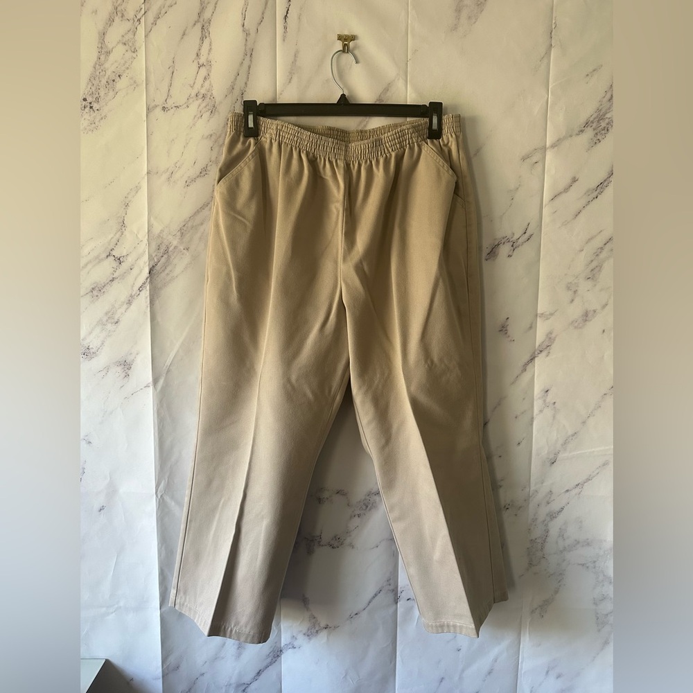 VTG 90s CHIC KHAKI TAN TROUSER PANTS WOMENS 20W PETITE